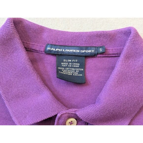 Women's Ralph Lauren Sport Slim Fit Polo Purple Size S - Picture 3 of 9